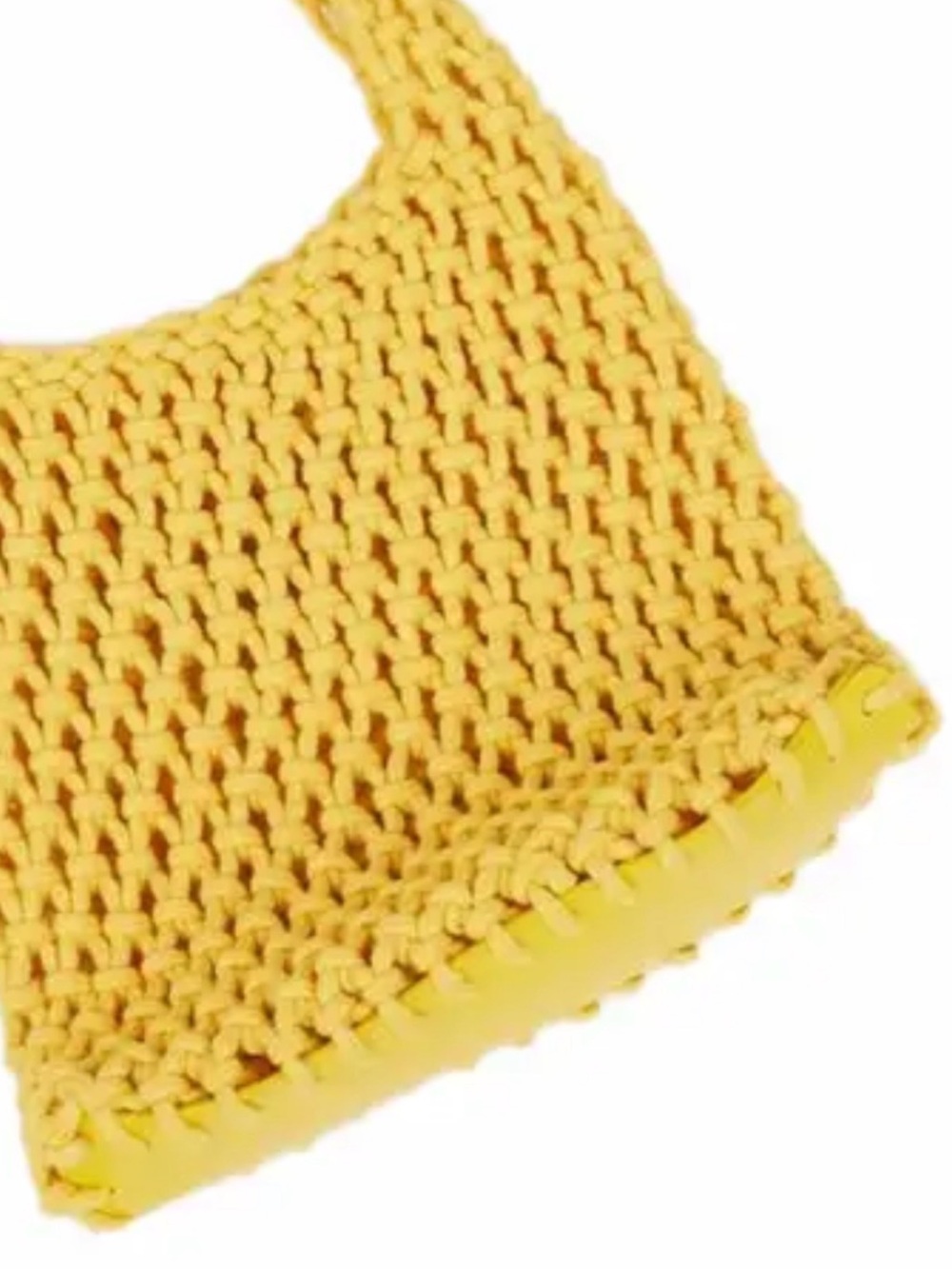 🇺🇸 Sale Yellow Boho Crochet Tote Bag - NWOT - Picture 4 of 5
